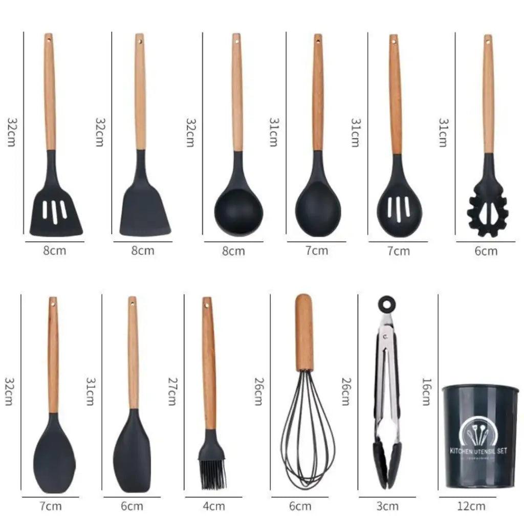 Nordic 12-Piece Silicone Cooking Set - Haven Fix